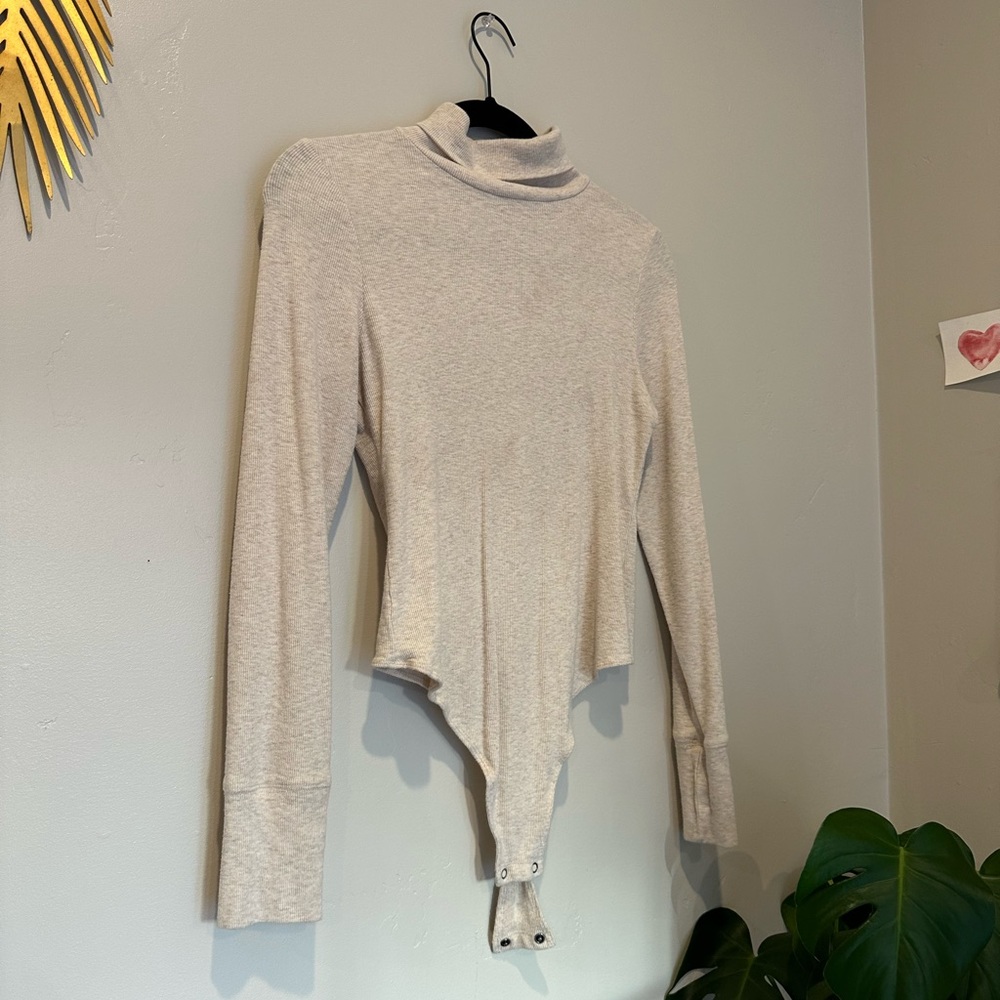 Gap White Turtleneck Bodysuit